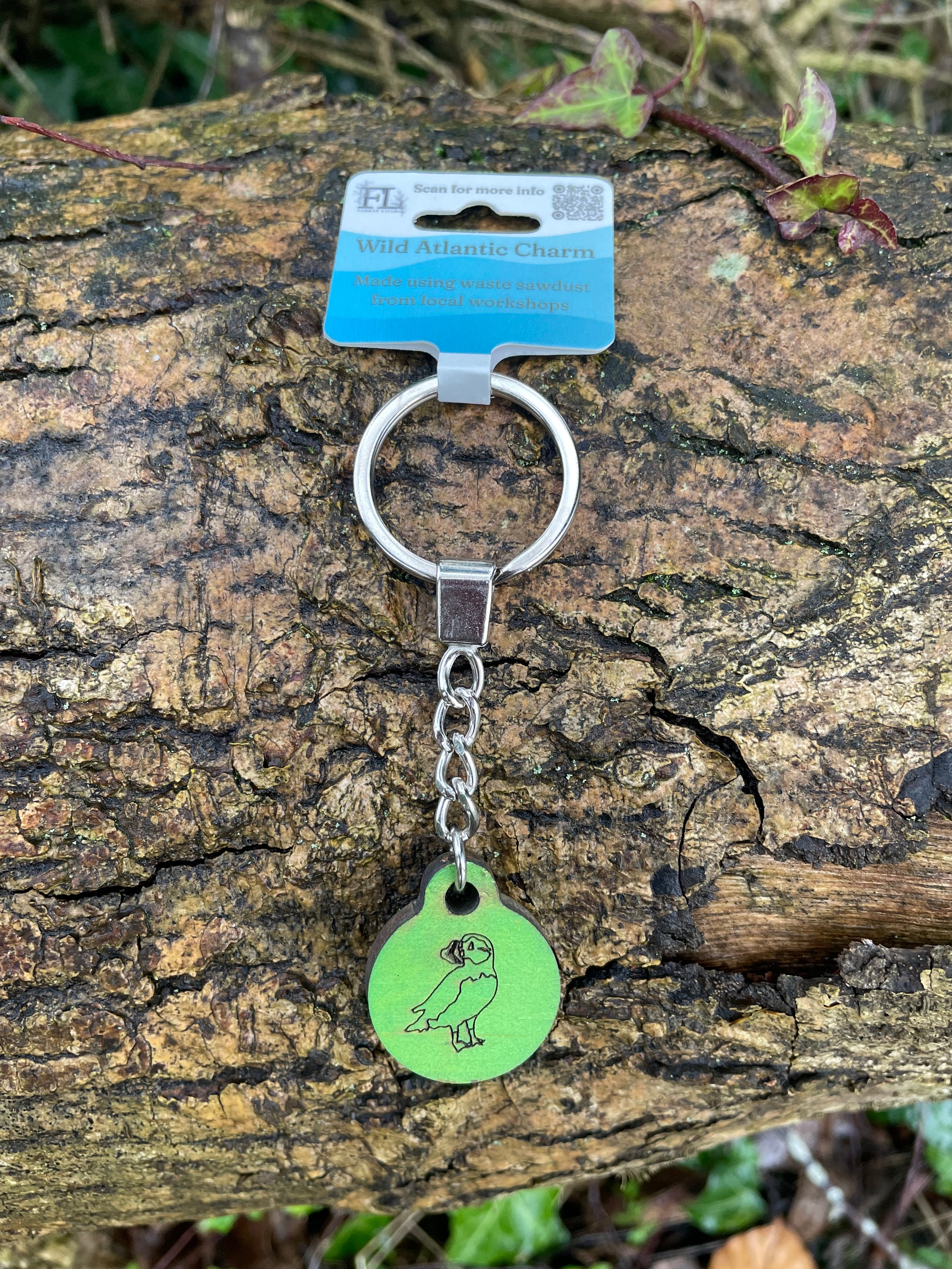 Wild Atlantic Charm - Puffin Green